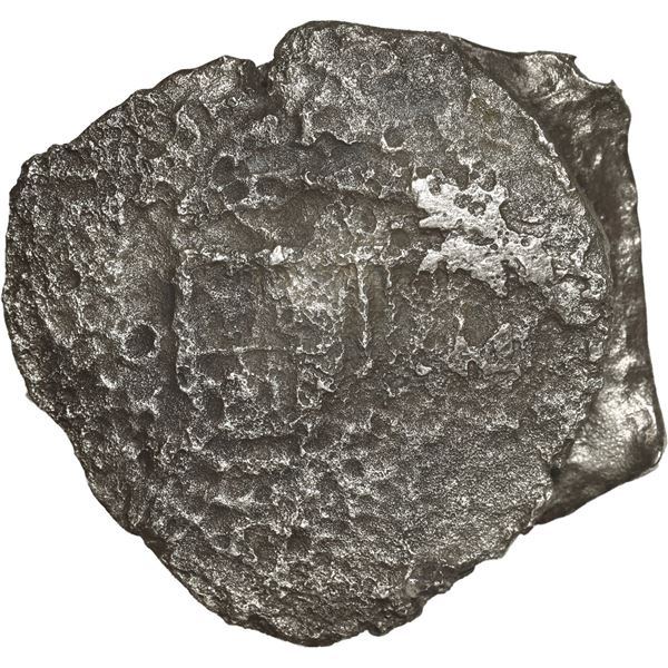 MEXICO, Mexico City, clump of two cob 8 reales, Philip IV, assayers not visible.