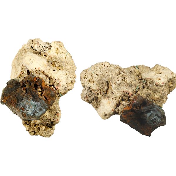 MEXICO, Mexico City, clump of one cob 8 reales "biscuit" in chunk of coral, Philip IV, assayer not v