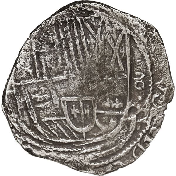 BOLIVIA, Potosí, cob 8 reales, Philip IV, assayer not visible (T, early 1630s).