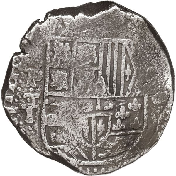 BOLIVIA, Potosí, cob 8 reales, Philip IV, assayer T (1630s).