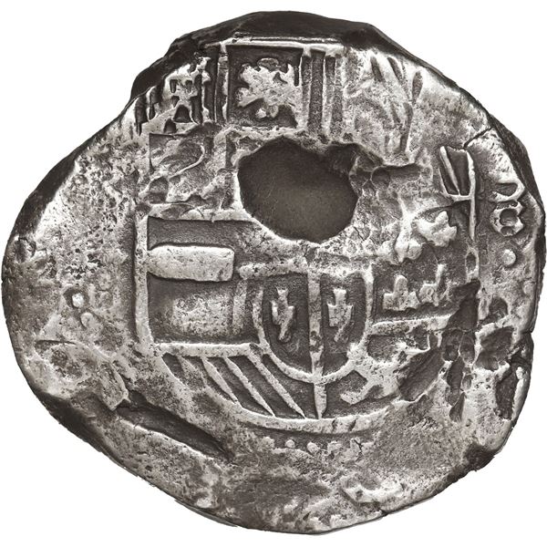 BOLIVIA, Potosí, cob 8 reales, Philip IV, assayer not visible (mid- to late 1630s).