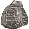 Image 1 : BOLIVIA, Potosí, cob 4 reales, 1627 T, quadrants of cross transposed, "flat" lions, very rare, ex-Ch