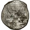 Image 1 : BOLIVIA, Potosí, cob 4 reales, Philip IV, assayer not visible, "flat" lions