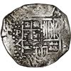 Image 1 : BOLIVIA, Potosí, cob 8 reales, 1649 Z, with crown-alone countermark on shield, ex-Mastalir (Plate).