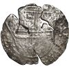 Image 1 : BOLIVIA, Potosí, cob 8 reales, (1649) Z, with two countermarks (crowned-C and crown-alone) on cross 
