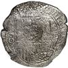 Image 1 : BOLIVIA, Potosí, cob 8 reales, 1650 (modern 5, with dots) O, with crowned-•F• (two