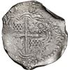 Image 2 : BOLIVIA, Potosí, cob 8 reales, (1650) O, with crowned-O countermark on cross.
