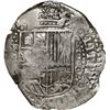 Image 1 : BOLIVIA, Potosí, cob 8 reales, 1651 O, with crowned-L countermark on cross, NGC AU details / cleaned