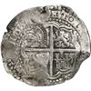 Image 2 : BOLIVIA, Potosí, cob 8 reales, 1651 O, with crowned-L countermark on cross, NGC AU details / cleaned
