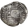 Image 1 : BOLIVIA, Potosí, cob 8 reales, 1651 O, with two countermarks (arms and unidentifiable) on cross (ver