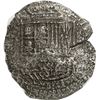 Image 1 : BOLIVIA, Potosí, cob 8 reales, (1651-52) (O or E), with crowned-L countermark on cross, NGC Genuine 