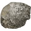 Image 1 : BOLIVIA, Potosí, cob 8 reales, (1651-52) (O or E), with crowned-L countermark on cross.