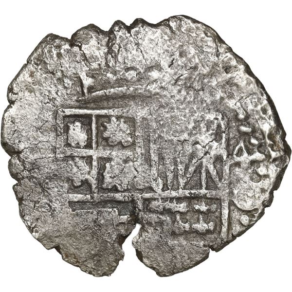 BOLIVIA, Potosí, cob 4 reales, 1650 O, no countermark (rare), ex-Mastalir.