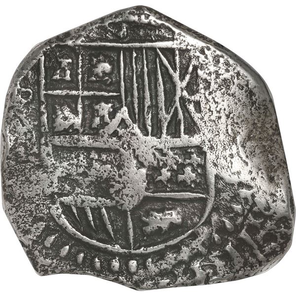 BOLIVIA, Potosí, cob 2 reales, (1651) O, rare, NGC VF details / saltwater damage (Shipwreck Blue Lab