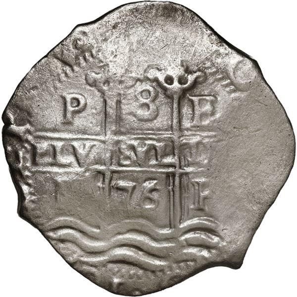 BOLIVIA, Potosí, cob 8 reales, 1676 E, ex-Sebring, ex-Spink.