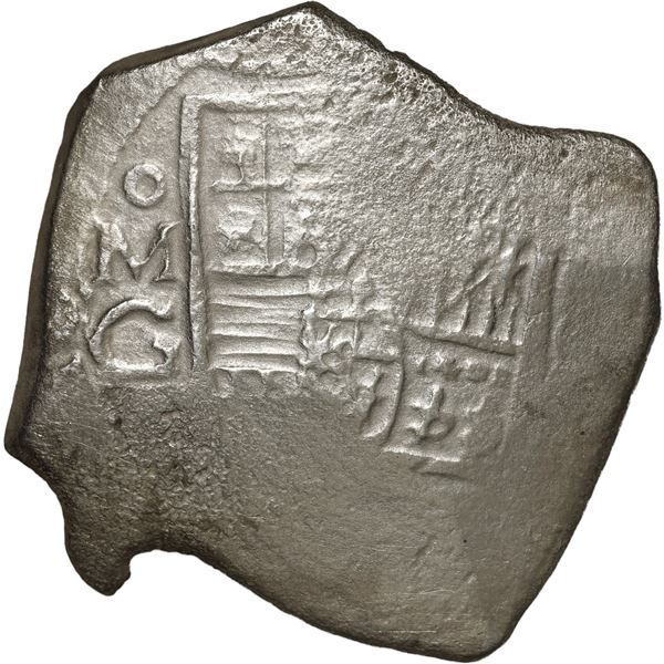 MEXICO, Mexico City, cob 8 reales, Charles II, assayer G.