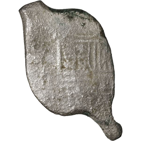 MEXICO, Mexico City, cob 8 reales, 1680 L, very odd shape.