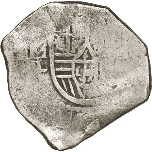 MEXICO, Mexico City, cob 8 reales, Charles II, assayer L.