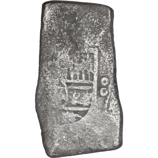 MEXICO, Mexico City, cob 8 reales, Charles II, assayer not visible.