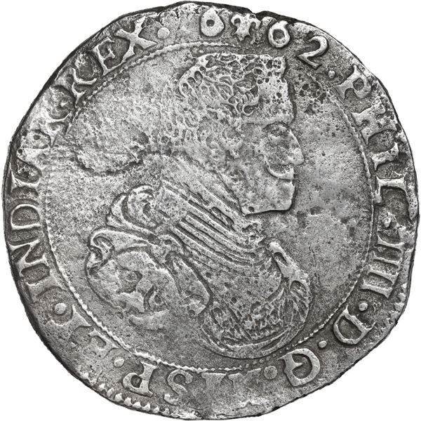 NETHERLANDS (Spanish), Flanders, portrait ducatoon, Philip IV, 1662.