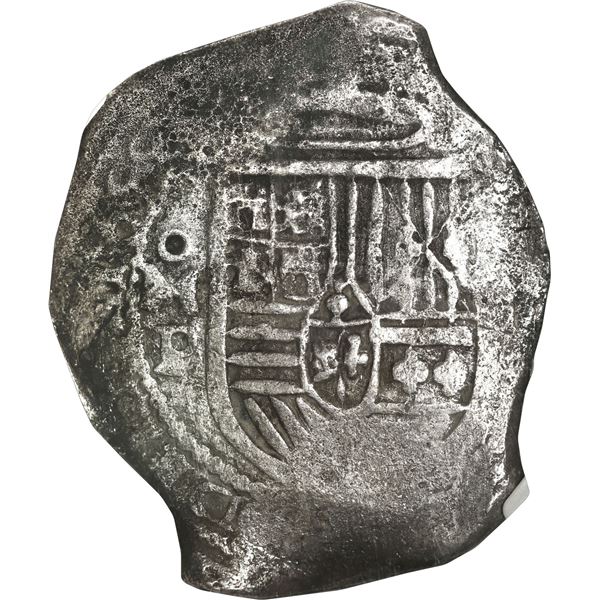 MEXICO, Mexico City, cob 8 reales, 1655 P, NGC Genuine / HMS Association (Shipwreck Brown Label).