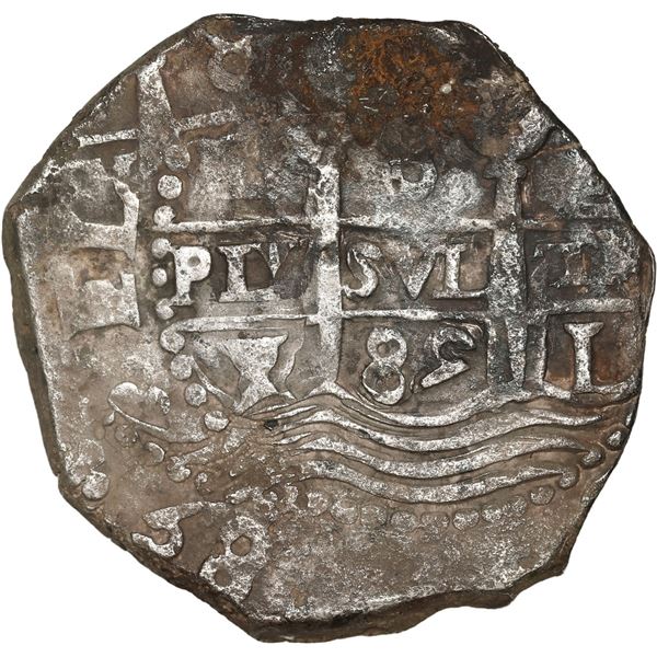 PERU, Lima, cob 8 reales, 1685 R/V, very rare.