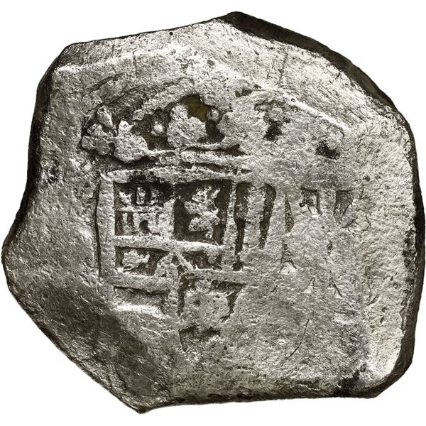 MEXICO, Mexico City, cob 8 reales, Philip V, assayer not visible (J), style of 1705-12, ex-Bruce War