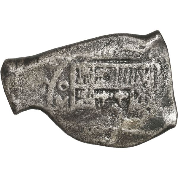 MEXICO, Mexico City, cob 8 reales, Philip V, assayer not visible (J), new-style shield and cross (17
