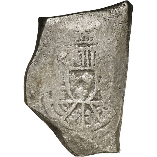 MEXICO, Mexico City, cob 8 reales, Philip V, assayer not visible (J), new-style shield and cross (17