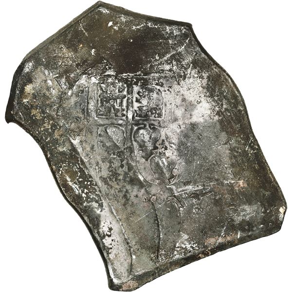 MEXICO, Mexico City, cob 8 reales, Philip V, assayer not visible (J), new-style shield and cross (17