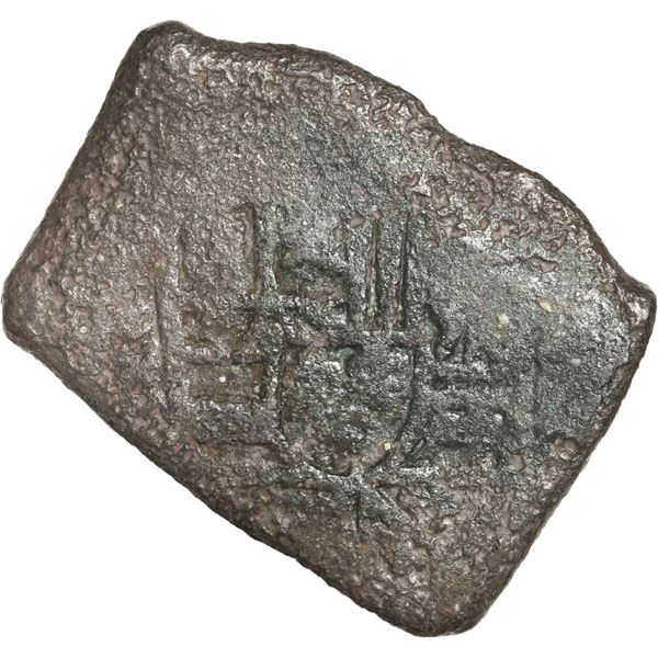 MEXICO, Mexico City, cob 8 reales "greenie," Philip V, assayer not visible (J), style of 1705-12, un