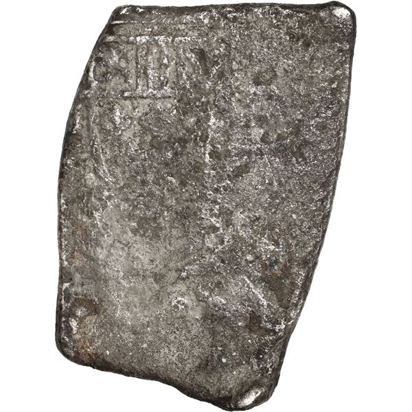 MEXICO, Mexico City, cob 8 reales "greenie," (1714-15) (J), new-style shield and cross, uncleaned as