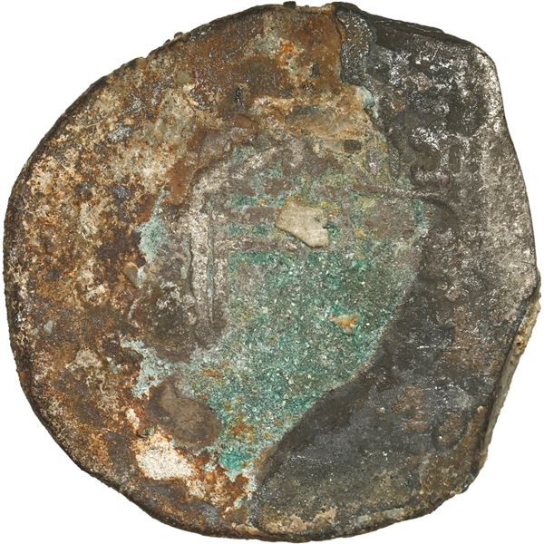 MEXICO, Mexico City, cob 8 reales "greenie," Philip V, encrusted as found, ex-Bruce Ward.