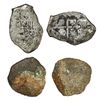 Image 1 : MEXICO, Mexico City, lot of two cob 4 reales "greenies" (one cleaned), Philip V, ex-Bruce Ward.