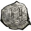 Image 1 : BOLIVIA, Potosí, cob 8 reales, 1698 F, ex-Buddy Martin.