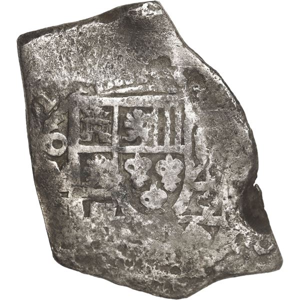 MEXICO, Mexico City, cob 8 reales, 1721 J, reverse struck from Royal (galano) die, unique.