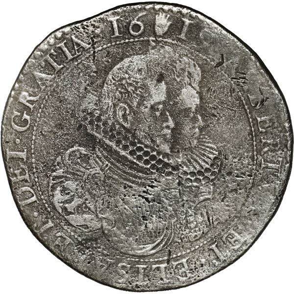 NETHERLANDS (Spanish), Brabant, Antwerp mint, portrait ducatoon, Albert and Isabel, 1619.