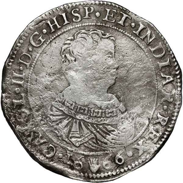 NETHERLANDS (Spanish), Brabant, Antwerp mint, portrait ducatoon, Charles II, 1666.