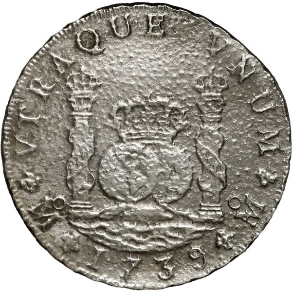 MEXICO, Mexico City, pillar 8 reales, Philip V, 1739 MF.
