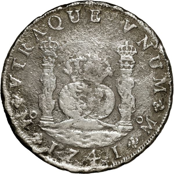 MEXICO, Mexico City, pillar 8 reales, Philip V, 1741 MF.