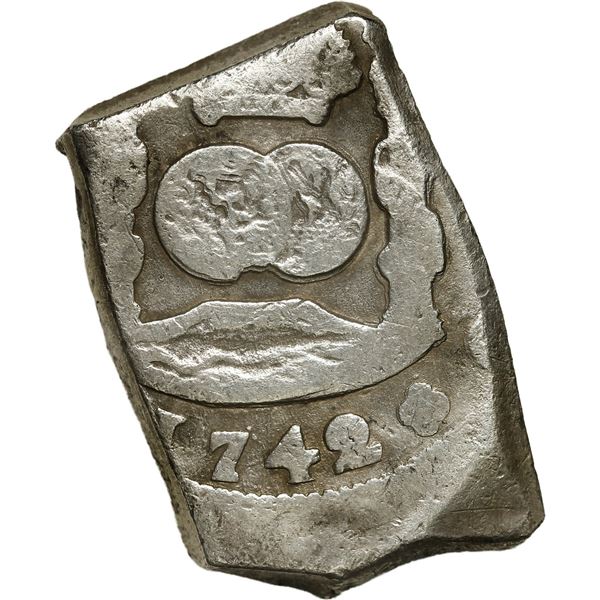 GUATEMALA, Guatemala City, cob 8 reales, 1742 J.