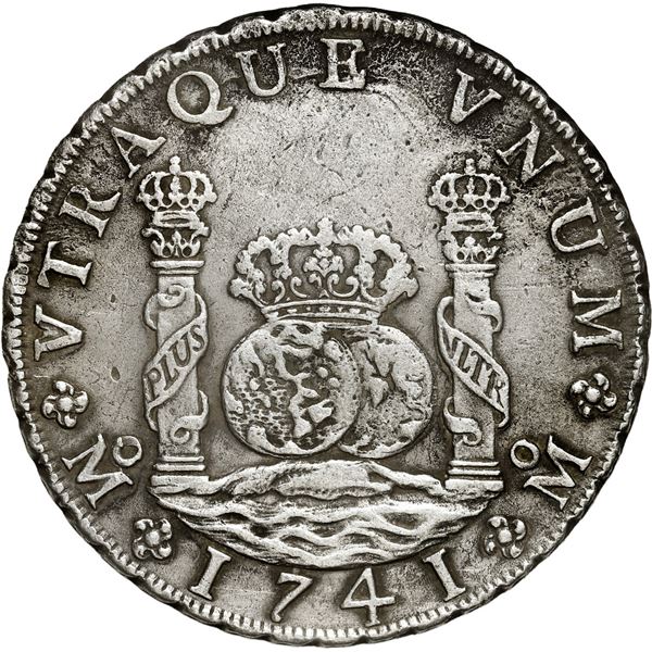 MEXICO, Mexico City, pillar 8 reales, Philip V, 1741 MF.