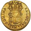 Image 2 : CHILE, Santiago, gold bust 4 escudos, Ferdinand VI, 1749 J, NGC UNC details / saltwater damage (Ship