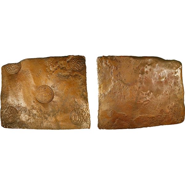 SWEDEN, Avesta mint, copper 2 daler "plate money," Fredrik I, 1742.