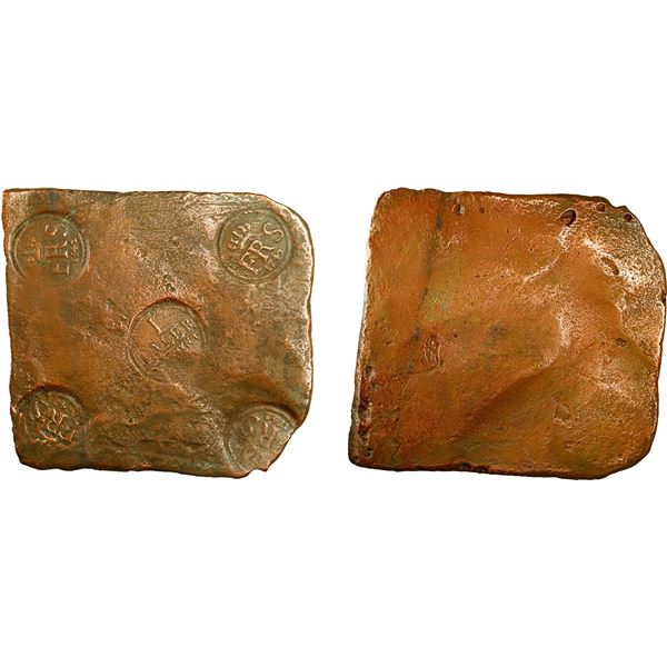 SWEDEN, Avesta mint, copper 1 daler "plate money," Fredrik I, 1742.