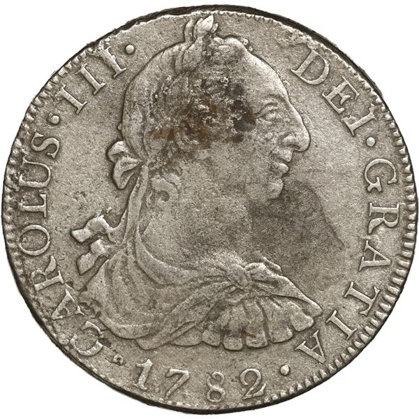 MEXICO, Mexico City, bust 8 reales, Charles III, 1782 FF.