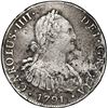 Image 1 : BOLIVIA, Potosí, bust 8 reales, Charles IV, 1791 PR.