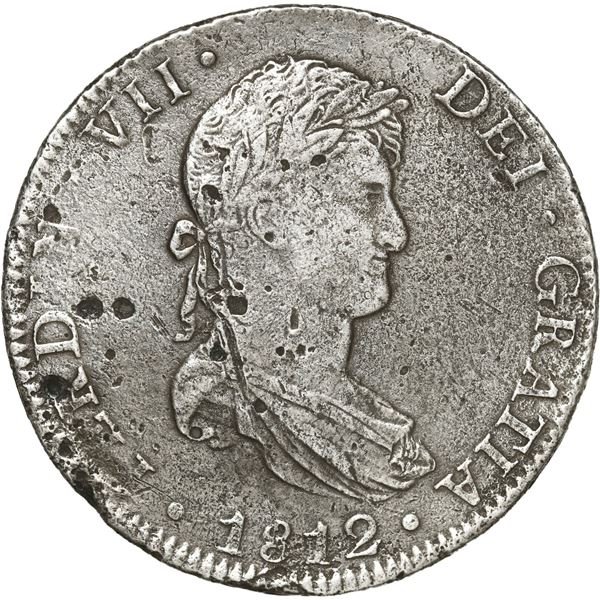 MEXICO, Mexico City, bust 8 reales, Ferdinand VII, 1812 HJ.