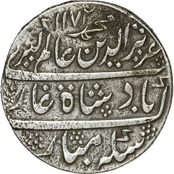 INDIA (British), Madras Presidency, Arkot mint, 1 rupee, dated AH 1172 (1758/59), regnal year 6 (fro