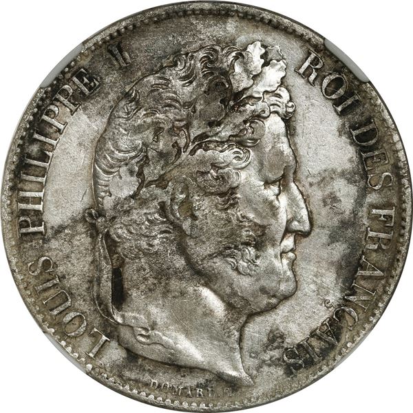 FRANCE, Paris mint, 5 francs, Louis Philippe I, 1846-A, NGC Shipwreck Effect (SS Central America Shi
